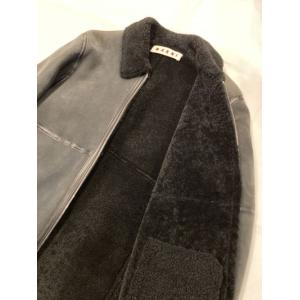 良品□BOTTEGAVENETA ボッテガヴェネタ 羊革 イントレチャート ダブル ムートンジャケット ブラック 50 イタリア製 メンズオススメ◎ 良品□BOTTEGAVENETA ボッテガヴェネタ 羊革 イントレチャート ダブル