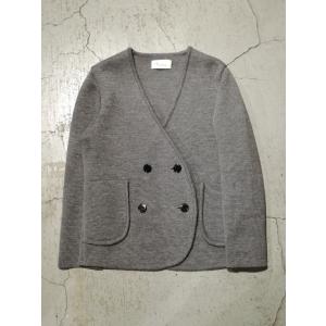 Manna マンナ【レディース】225849 ミラノリブ ノーカラージャケット GREY