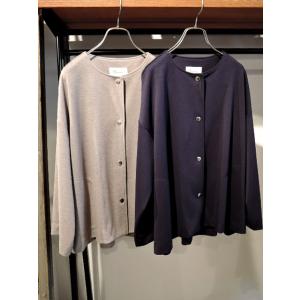 Manna マンナ【レディース】 241119 ストレッチポンチ クルーネックジャケット GREY、NAVY｜ah1982