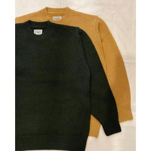 Yonetomi NEW BASIC (ヨネトミ/米冨繊維) 95-234-022 SOFT LAMB WOOL KNIT PULLOVER / ラムウール ローゲージクルーネックニット｜ah1982