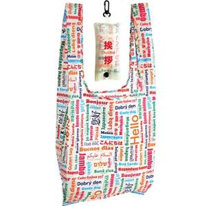 エピオス エコバッグ 折りたたみ コンパクト 買い物袋 世界の 「こんにちは」 タテ38×ヨコ33×マチ10cm 7338の商品画像