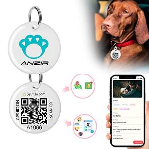 Anzir QRドッグ タグ 犬 と 猫 小型犬用 ネーム タグ と ペット タグ GPS ペット ID タグ と 犬 ID タグ と 犬 ID タグの商品画像