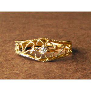 18金　イエローゴールド K18 エメラルド　ルビー　ダイヤモンド　リング　59 ビズー公式】エメラルド K18(18金) リング アン | 希少石カラー