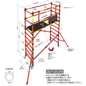 長谷川工業 高所作業台(快適ステージ) STV2.0-3 3段 キャスターセット 