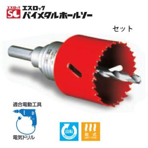 ★激安★鉄鋼キリ　ホールソー　セット品 ミヤナガ SLBI050-SD エスロック バイメタルホールソー セット SDS