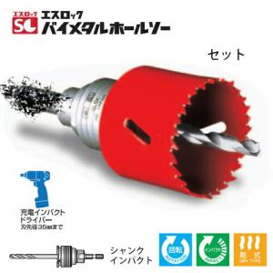 ミヤナガ SLBI050-SD エスロック バイメタルホールソー セット SDS