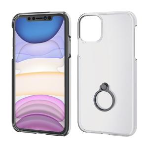 エレコム iPhone11 ハードケース ブラック リング付 PM-A19CPVRBK