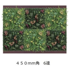 壁面緑化 連接グリーンパネル450mm角×6連 ...の商品画像