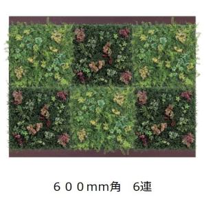 壁面緑化 連接グリーンパネル 600mm角×6連...の商品画像