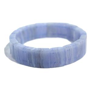 ブルーレースアゲート ブレスレット 21mm t58-7062 : 誠安天然石専門店