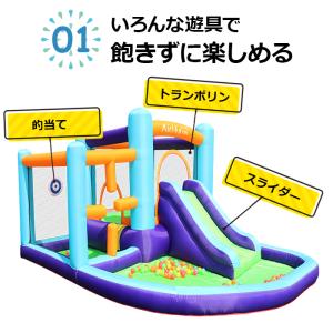 エアー遊具　トランポリン　滑り台 Amazon.co.jp: エアー 遊具 大型遊具 トランポリン すべり台