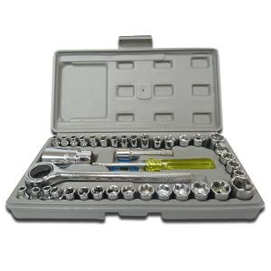 ソケットレンチセット 39ピース DIY ソケットレンチ レンチ セット 工具セット###レンチAIWA-40PC###