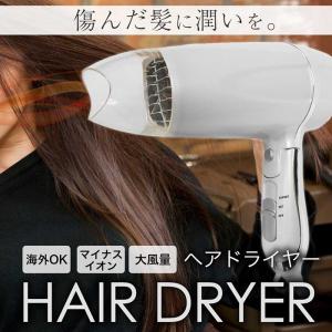 イオンドライヤー ヘアードライヤー 海外対応 マイナスイオン ドライヤー 800W 折りたたみ コンパクト 大風量 サラ艶 旅行 出張 外出 ###ドライヤHD-809BF###
