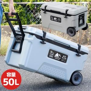 値下げ】 クーラーボックス 52L 大型 ハンドル付 キャスター付 値下げ】 クーラーボックス 52L 大型 ハンドル付 キャスター付