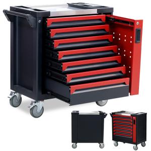 工具箱 道具箱 チェスト&ローラーキャビネット 工具ボックス 高耐久型 ローラーキャビネット 7段 TB-2670B (マットブラック