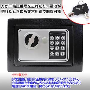 テンキー式 小型 金庫 ミニ金庫 家庭用 会社...の詳細画像5