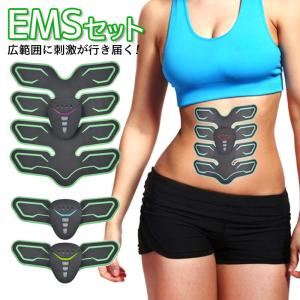 EMS 腹筋ベルト ダイエット EMSパッド 多機能トレーニング お腹 腕 腹筋器具 フィットネスマシン 振動 男女兼用 6モード 超軽量 静音 ###EMS822-8FJFX###｜ai-mshop