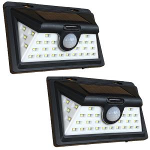 LED センサーライト 2個セット ソーラーライト 32LED