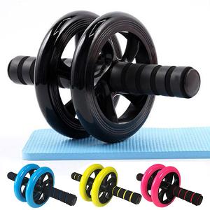 腹筋ローラー Wホイールローラー マット付き 静音