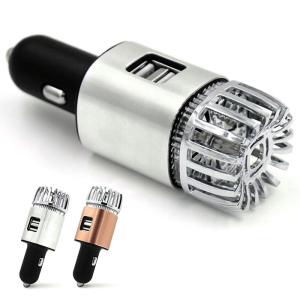 車載 空気清浄機 スマホ充電器 USB 充電 車用 USBポート2口付き