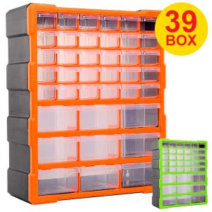 パーツボックス 大容量 39個 ツールボックス 工具箱 薬箱 収納ケース###工具箱PB002###