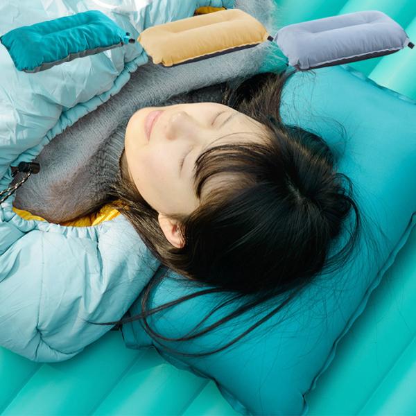 エアークッション 43×25cm 厚さ 10cm 自動膨張 インフレータブルピロー###エア枕ZCZ...