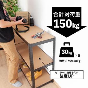 オープンシェルフ 5段 スチール棚 スチールラ...の詳細画像2