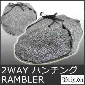 ブリクストン ハンチングキャップ メンズ レディース 帽子 RAMBLER/黒  イヤーフラップ スケーター キャップ ショップ new era BRIXTON 9001｜ai-na