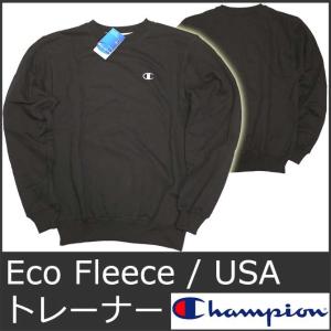 チャンピオン トレーナー メンズ スウェット 裏起毛 黒ブラック USA Mens CHAMPION ECO Fleece Crew FLC PULLOVER CS2465 5005 冬｜ai-na