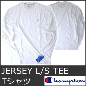 チャンピオン Tシャツ メンズ ロンT 長袖 白 ホワイト CHAMPION JERSEY L/S TEE 5038｜ai-na