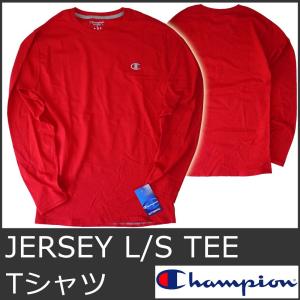 チャンピオン ロンT メンズ Tシャツ 長袖 赤 レッド CHAMPION JERSEY L/S TEE 5039｜ai-na