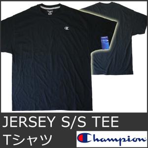 チャンピオン Tシャツ メンズ 半袖 黒 ブラック USA CHAMPION Jersey S/S Tee 5043｜ai-na