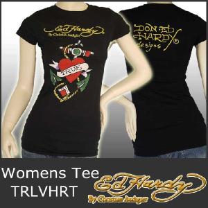 エドハーディー ラインストーン Tシャツ Ed Hardy（エド・ハーディー） Tシャツ レディース 半袖 ライン