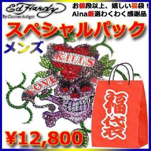 Ed Hardy（エド・ハーディー） tシャツ ロゴ × スタッズ ワンポイント