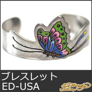 エドハーディー バングル メンズ レディース ブレスレット リング アクセサリー 蝶々バタフライ 銀 ED HARDY Bracelet EDHARDY 9255｜ai-na