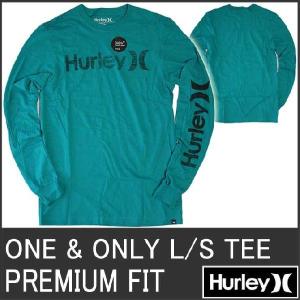 ハーレー Tシャツ メンズ 長袖 ロンT ロゴ 緑系 グリーン One & Only Push Through Long Sleeve MTS0005570 VIS Hurley 5061｜ai-na