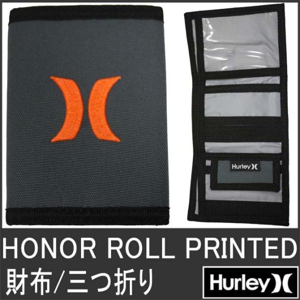 ハーレー 財布 三つ折り ウォレット サイフ オレンジ/グレー ロゴ Hurley WALLET 9...