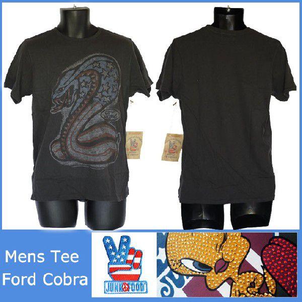 ジャンクフード Tシャツ メンズ 半袖 フォードコブラ/黒 Ford Cobra Vintage ロ...