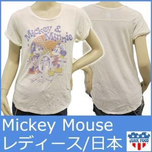 ジャンクフード Tシャツ レディース ロンT 半袖 ミッキーマウス ミニー ディズニー Disney 白 ホワイト JUNKFOOD1041｜ai-na