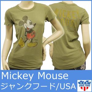 ジャンクフード Tシャツ レディース 半袖 ミッキーマウス ディズニー JUNKFOOD Mickey Mouse 1075｜ai-na