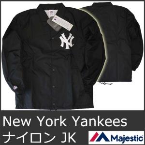 マジェスティック ナイロン ジャケット メンズ コーチ ニューヨーク ヤンキース 黒 ブラック MAJESTIC Athletic Mens MLB NEWYORK YANKEES Black 5035 冬｜ai-na