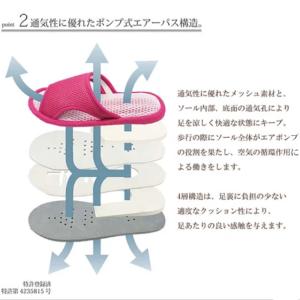 スリッパ エアパスインソール 前開き 洗濯機で...の詳細画像5