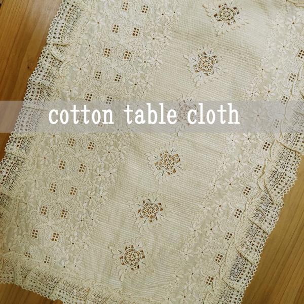 ai 即納 約28×42cm テーブルセンター コットン 細かい刺繍 縁レースも愛らしい teaマッ...