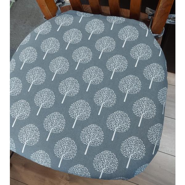 ai 北欧イメージ　チャコールグレー　麻　リネン　コットン　リバーシブル　自然素材　シートクッション...