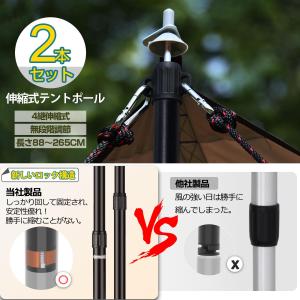タープポール AVOFOREST 伸縮式 強化...の詳細画像1