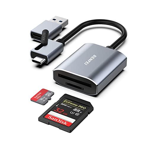 BENFEI SDメモリカードリーダー、USB Type-C/Type-AからSD/TF(Micro...
