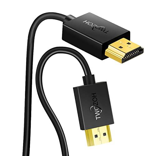 Twozoh フレキシブル &amp;スリム HDMI ケーブル ソフト &amp; 超薄型 HDMI ケーブル 4...
