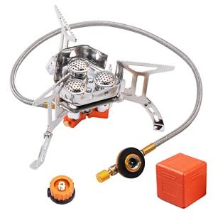 キャンプ用ストーブ 便利なピエゾイグニッション付きの5800W防風キャンプ用ガスミニストーブ