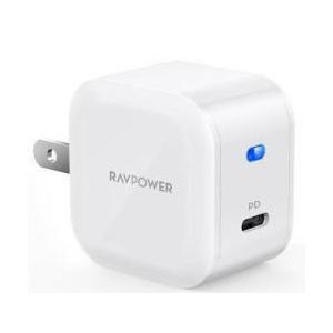 RAVPower USB-C 1ポート 急速充電器 20W PD対応 ホワイト RP-PC1011 ...
