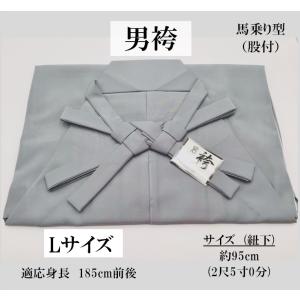 袴 行灯袴 男袴 紐下丈90cm 男性用袴 L-2Lサイズ 成人式袴 シルバー 紫